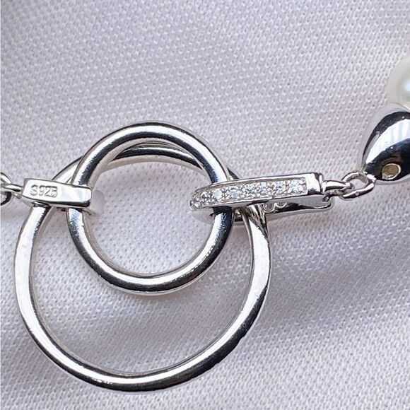 Majorica Pearl-Strand Necklace with Crystal Embellished Clasp - Picture 10 of 10